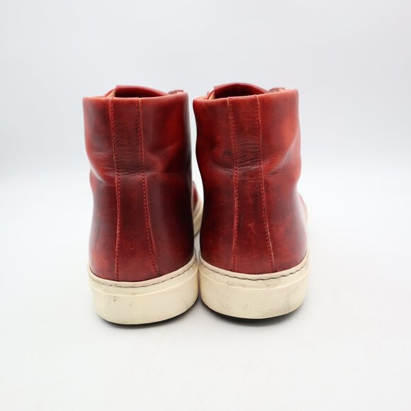 Magnanni Brando Men's Size US 9 M High Top Lace Up Sneakers Brown Red Leather - Picture 5 of 14